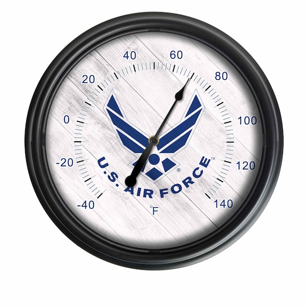 Holland Bar Stool Co United States Air Force Indoor/Outdoor LED Thermometer ODThrm14BK-08AirFor - main