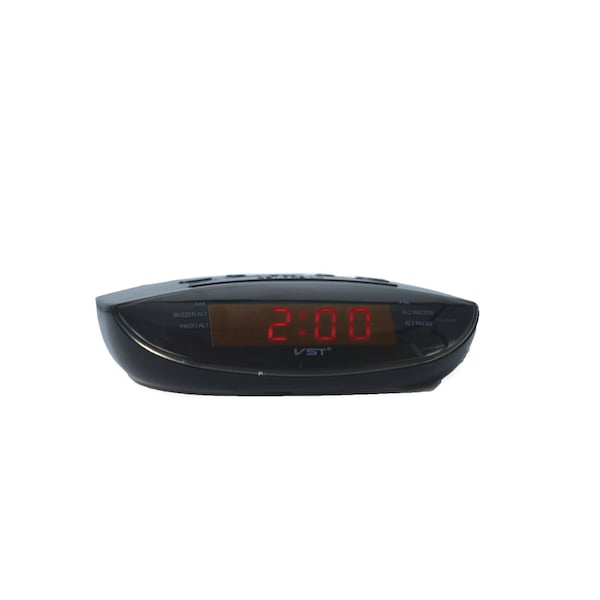 Rdi Clock Radio Black Red LED Each CLK-RAD-908-RED - main