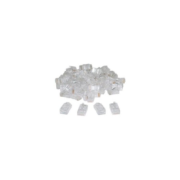 Cable Wholesale Phone/Data RJ45 Crimp Connectors for Solid/Stranded Cable, 8P8C, 100 pieces 31D0-500HD - main