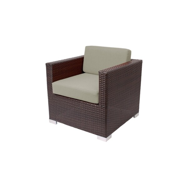 Bfm Seating Aruba Wicker Arm Chair with Sunbrella Cushions PH5102JV-14106 - main