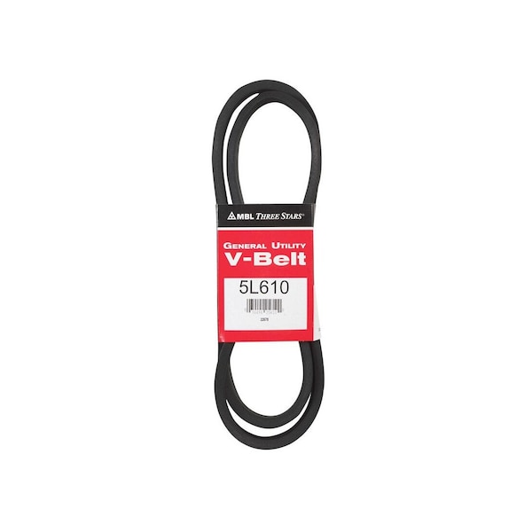 Mitsuboshi General Utility V-Belt FHP 5L610 0.63in W X 61in L For Fractional Horsepower Motors Black 5L610A - main