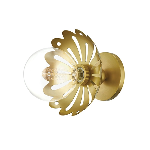 Mitzi Alyssa 1 Light Wall Sconce 9 In. Aged Brass H353101-AGB - main