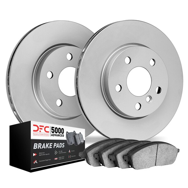 Dynamic Friction Co DFC GEOMET Rotors with 5000 Advanced Brake Pads 9502-02031 - main