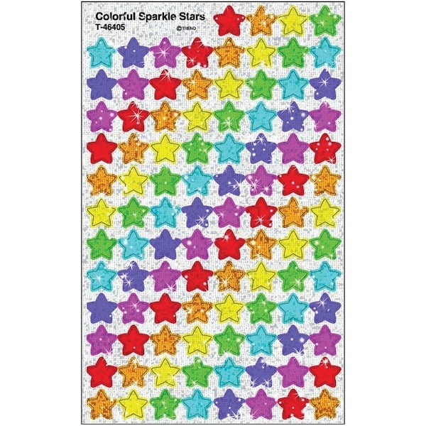 Trend Enterprises Colorful Sparkle Stars superShapes Stickers, PK2400 T46405 - main