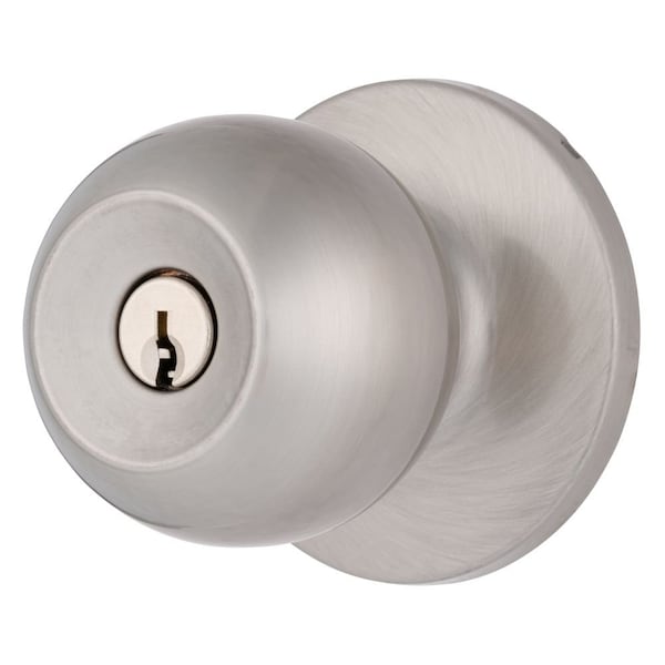 Brinks Raleigh Series Keyed Entry Transitional Ball Knob Round Rose Satin Nickel Finish E2415-119 - main