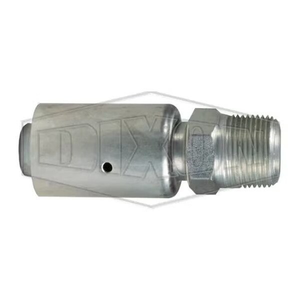 Dixon 3500 Low Profile Nipple with Ferrule, 1 in Nominal, MNPT x Hose, 600 psi Pressure, Steel, Domestic 3518WF - main