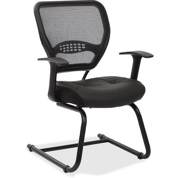 Office Star Desk Chair Side Chair, Fixed Arms, 18-3/4" Height, Fabric, Black 5705E - main