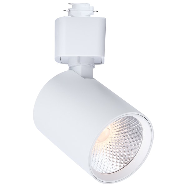 Satco 8 Watt LED Track Head CCT Selectable Dim to Warm H Style 36 Degree Beam Angle 120 Volt White Round TH761 - main
