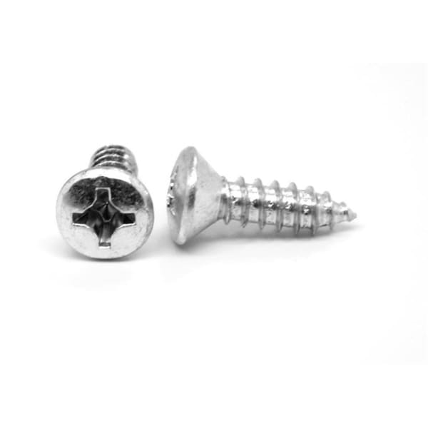 Asmc Industrial No.12 x 1 in. - FT Phillips Oval Head Type A Sheet Metal Screw, 18-8 Stainless Steel, 2000PK 0000-108092-2000 - main