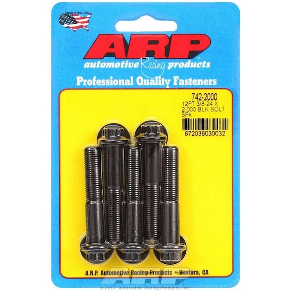 Homestead 742-2000 0.38-24 x 2 in. 12-Point Chromoly Steel Bolt, 5PK HO3618096 - main
