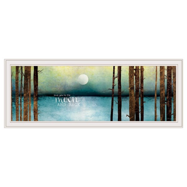 Homeroots Love You to the Moon and Back 3 White Framed Print Wall Art 415452 - main
