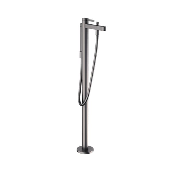 Hansgrohe Finoris Freestanding Tub Filler Trim with 1.75 GPM Handshower in Brushed Black Chrome 76445341 - main