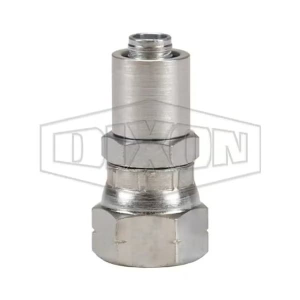 Dixon Hose-to-Tube Fitting with Crimp Collar, Adapter, Dash 6 x 3/8 in, Hose x Female SAE Swivel, Carbon S SAEC-06-06 - main