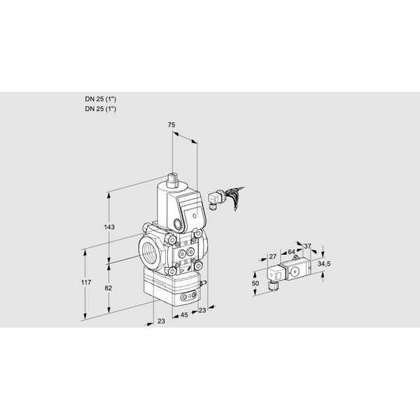 Honeywell Kromschroder VAD125R/NW-25A KS88032690 - main
