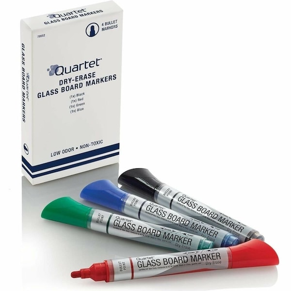 Quartet Marker, Dry Erase, Ast, PK4 79552 - main