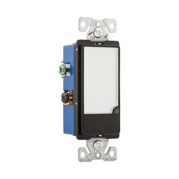 Eaton Wiring Devices Nightlight, 15 A, 120 V, 1 W, LED Lamp, Black 7737BK-BOX - main