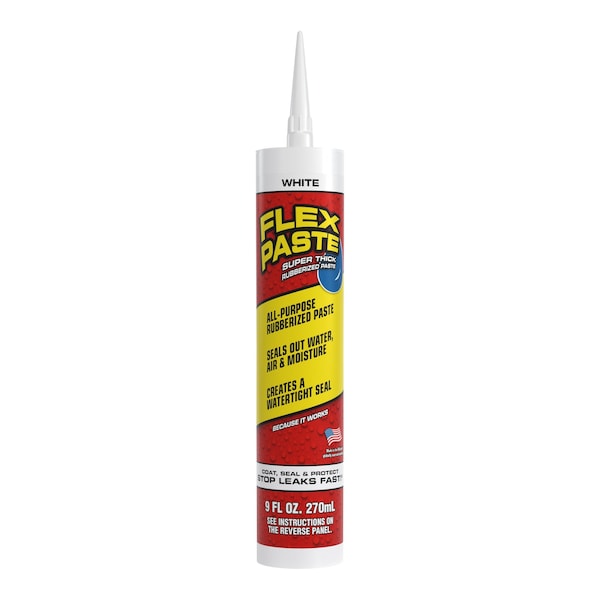 Flex Seal Silicone Sealant, 9 oz, Cartridge, White, Rubber Base, Not Applicable PFSWHTR10 - main
