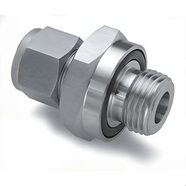 Arek Male Connector 3/8 in Tube OD X Male O-Seal UN Straight thread 9/16 in-18 SS 316 RL116 MCOU_3/8 X 9/16-18 - main