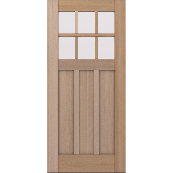 Doornmore CRF-P3G6, 37.75" x 82" ( 36" Door) Left Hand, Mahogany SDL 6 Lite Exterior Door CRF-P3G6-SW-3680_1_LI - main