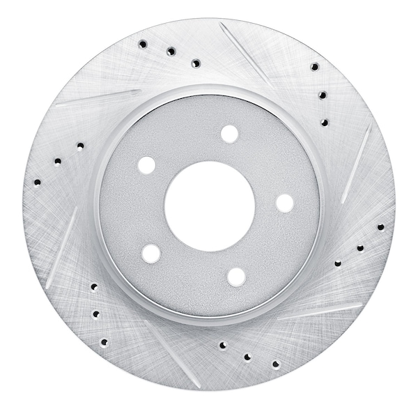 Dynamic Friction Co DFC Brake Rotor - Drilled and Slotted - Silver 631-67111R - main