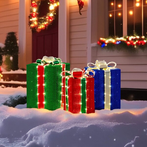 Sunjoy 3PK 23IN 21IN 18IN 407L COPPER LIGHTS TUBE LIGHTS GIFT BOXES D116902300 - main