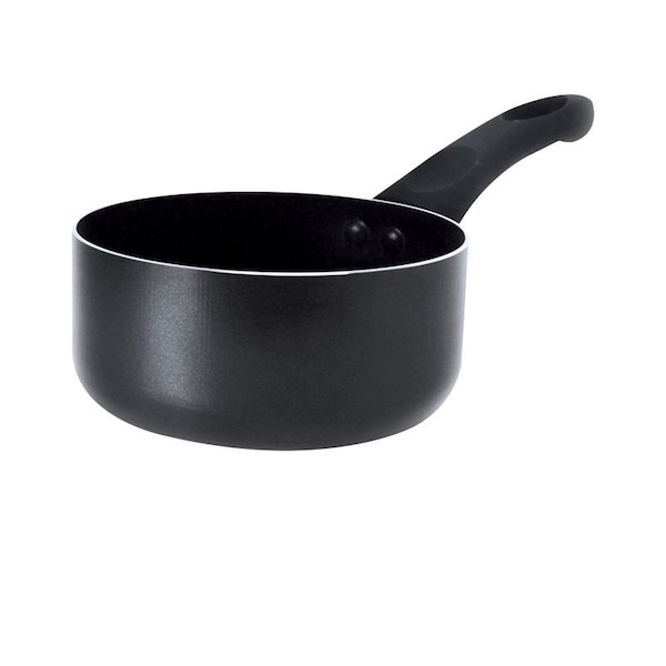 Ecolution Elements Non-Stick Saucepan, 1 qt Capacity, Aluminum, Gray, Ergonomic Handle EEGY-2814 - main