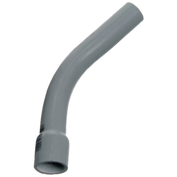 Carlon Elbow, 1 in Trade Size, 45 deg Angle, SCH 40 Schedule Rating, PVC, Bell End, Gray UA7AFB-CTN - main