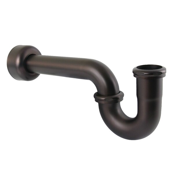 Kingston Brass 1-1/4, or 1-1/2 x 1-1/2 in. P-Trap w/ Box Flange, 13-1/16 in. Length, 18 Gauge, Oil Rubbed Bronze CC4245 - main