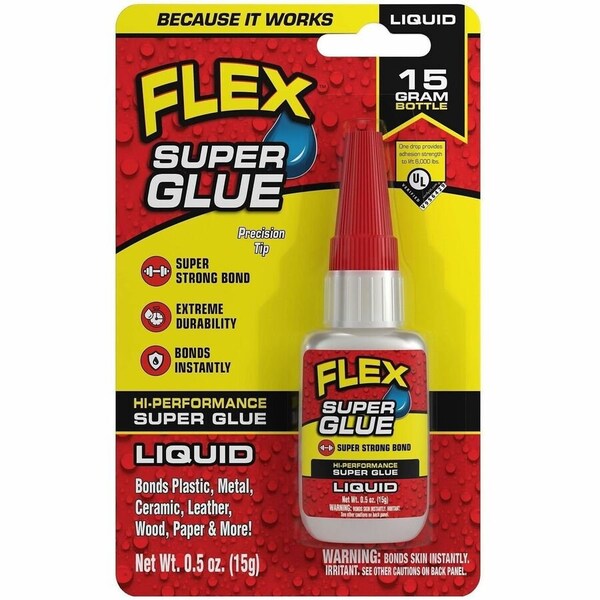Flex Seal Super Glue, Clear, 0.5 oz. (15g), 8 PK SGLIQB15 - main