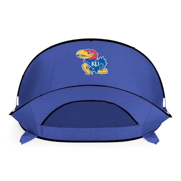 Picnic Time Family Of Brands NCAA Kansas Jayhawks Manta Portable Beach Tent - Pop Up Tent - Beach Sun Shelter Pop Up, Blue 113-00-139-244-0 - main