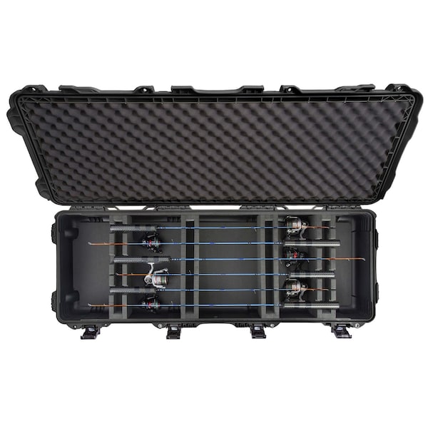 Nanuk 990 Case for Ice Fishing Rods w/ Foam - Olive 990S-081OL-0A0-C0666 - main