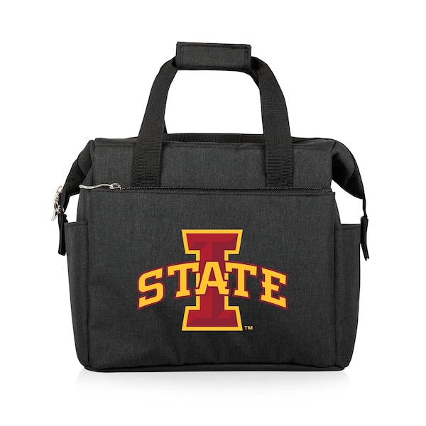 Picnic Time Family Of Brands NCAA Iowa State Cyclones On The Go Lunch Bag Cooler - Soft Cooler Lunch Box, Black 510-00-179-234-0 - main