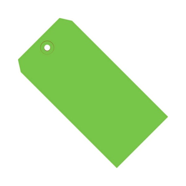 Box Packaging Shipping Tag No 6 5-1/4L x 2-5/8W Light Green 1000/Pack G11061D - main