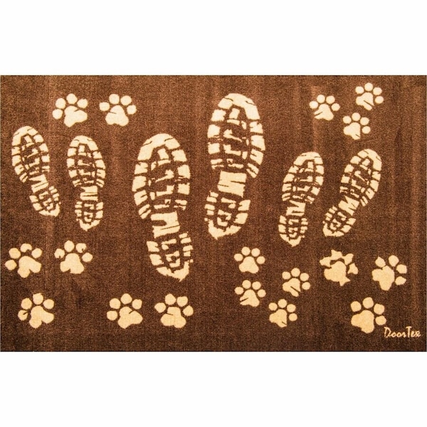 Floortex Door Mat, Nylon Fibres, 0.2 in Thick, Brown, 24 in W x 39 in L FR4WR2439BBR - main