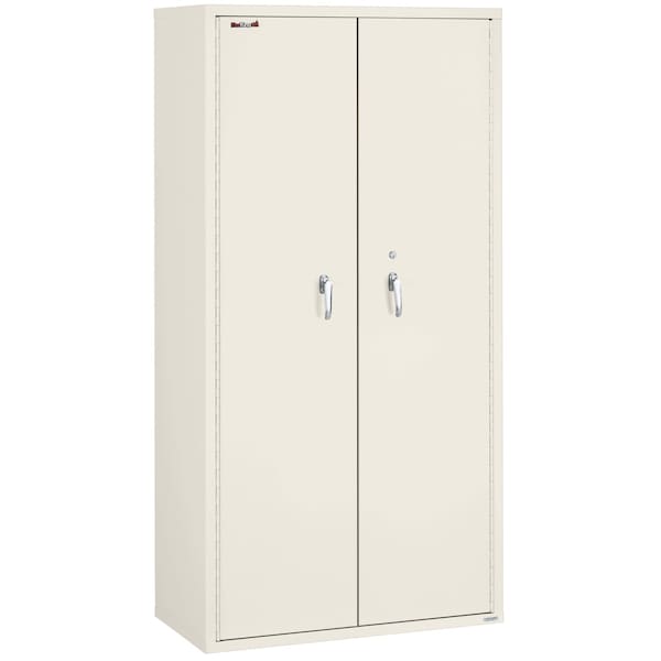 Fireking Storage Cabinet, 1 Hr Fire, 72" H, end tab inserts Ivory White CF7236-MDIW - main