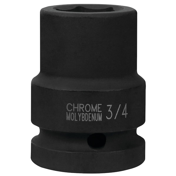 Performance Tool 3/4 in. 6pt Impact Socket, Chrome Moly, Black Oxide, Impact Rated M740-24 - main