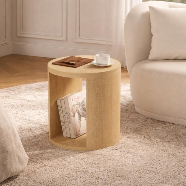 Manhattan Comfort Alure 20 in End Table in Natural Oak ET1833-2 - main