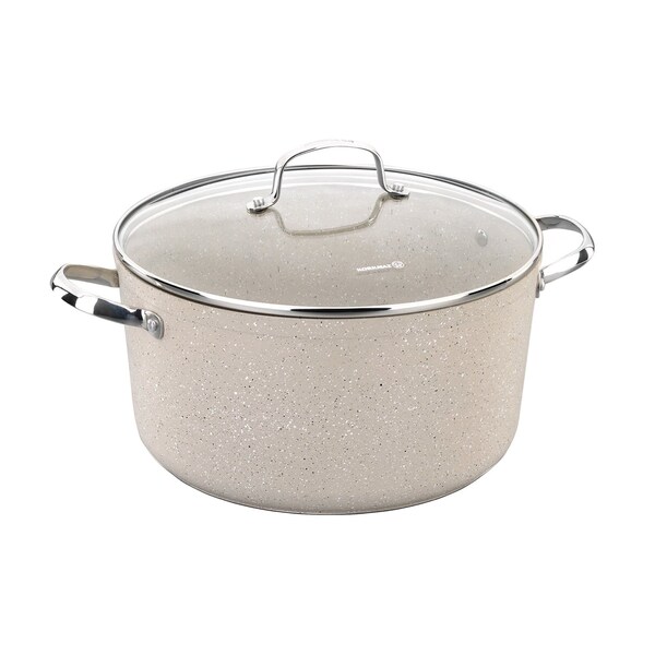 Korkmaz Granita 3 Liter Aluminum Nonstick Casserole with Lid in Tan A1260 - main