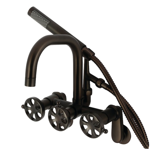 Kingston Brass Wall Mount Clawfoot Tub Faucet, Oil Rubbed Bronze AE8455RX - main