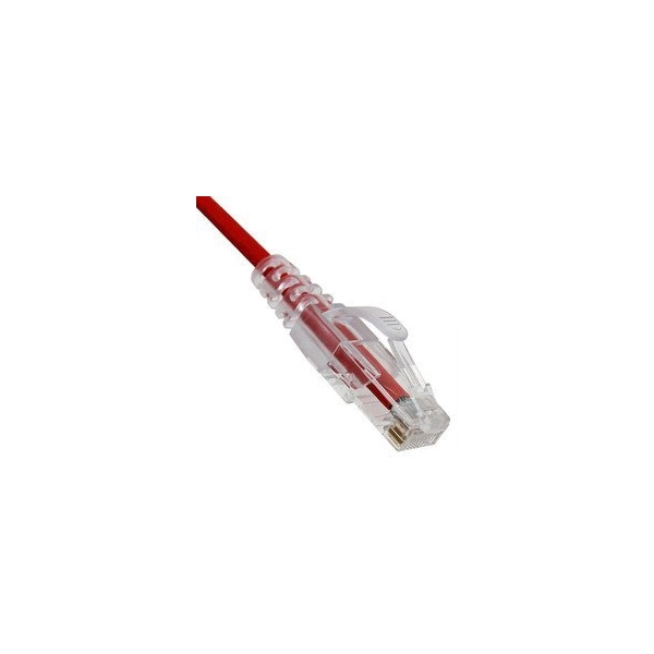 Cable Wholesale Slim Cat6a Red Copper Ethernet Cable, 10 Gigabit, 500 MHz, Snagless/Molded Boot, POE 13X6-67120 - main