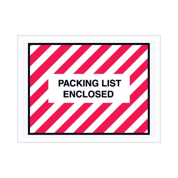 Zoro Select PackingListEnvelopes, Red/White, PK1000 PL409 - main