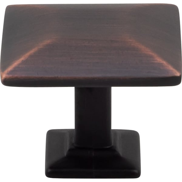 Designperfect 1-3/16 Overall Length Square Cabinet Knob, Brushed Oil Rubbed Bronze DPA-S94KORB - main