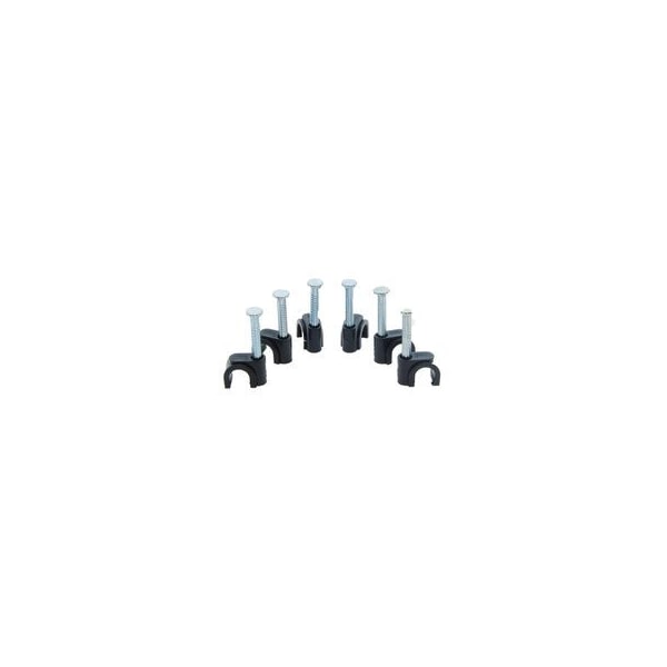 Cable Wholesale Nail-in Cable-Clip, Black, 100pc Bag 200-958 - main