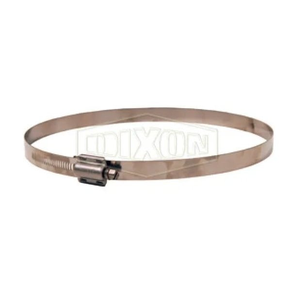 Dixon Hi-Torque Worm Gear Clamp, 7-48/64 to 8-40/64 in Clamp, SS Band, 410 SS Bolt, Domestic HTM850 - main