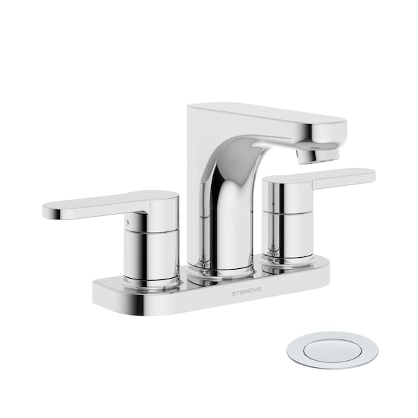 Symmons Identity 4 in. Centerset Two-Handle Bathroom Faucet with Push Pop Drain (1.0 GPM) SLC6712PP - main
