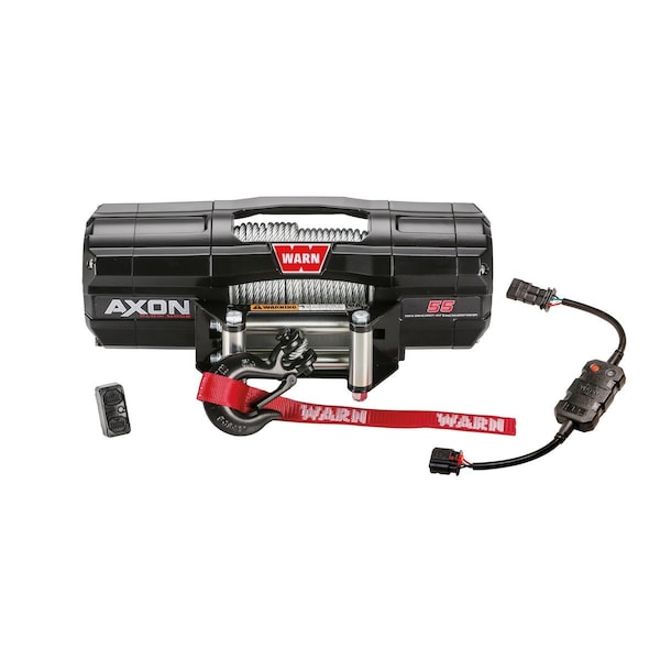 Warn Vehicle Mounted Recovery Winch 12 Volt Electric 5500 Lb Capacity Steel Rope Roller Fairlead 110255 - main