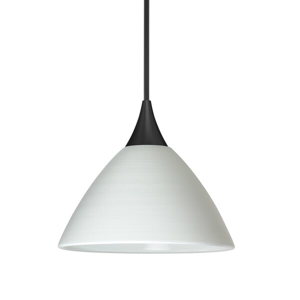 Besa Lighting Besa Domi Pendant, Chalk, Black Finish, 1x 50W MAX GY6.35 Base 1XT-1743KR-BK - main