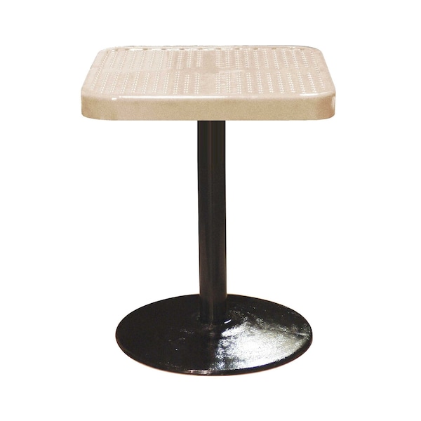 Leisure Craft 24" Square Perforated Pedestal Table, Portable, 30"H, Sandstone SQ24TAB30-SANDSTONE - main