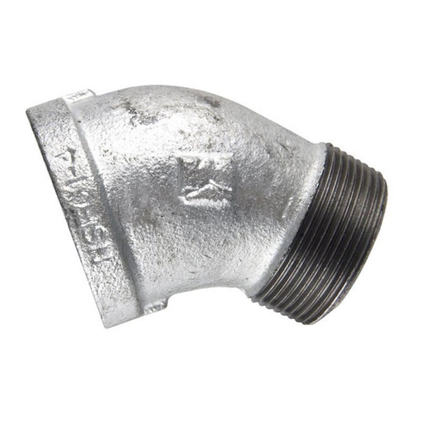 B & K 510508BG 2 in. FIP x 2 in. MIP 45 Degree Galvanized Iron Street Elbow 4066585 - main