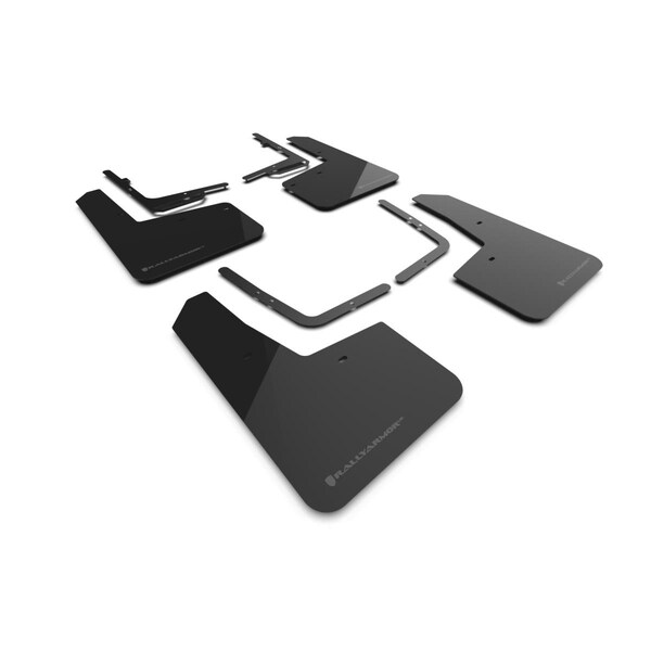 Rally Armor Black UR Mud Flap with Dark Grey Logo for 2021-23 Ford F-150 Raptor MF73-UR-BLK-DGRY - main